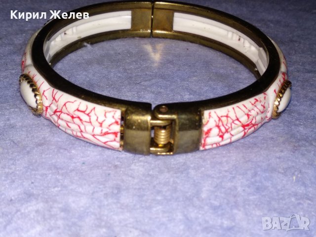 ПОЗЛАТЕНА СТОМАНЕНА МОДНА АРТ ГРИВНА КРАСИВ ВИНТИДЖ ДИЗАЙН 37939, снимка 5 - Гривни - 40837188