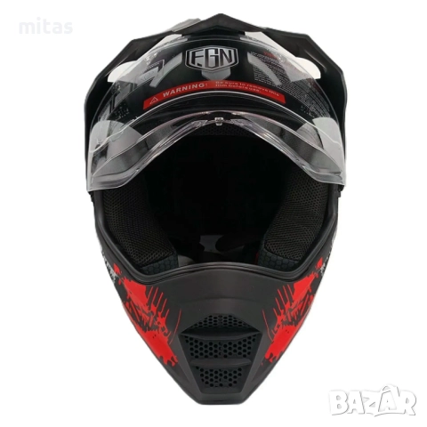 Кросова каска с визьор, Full Face, DOT, Размер: M; L; XL - Вело, Мото, снимка 4 - Аксесоари за велосипеди - 52147876