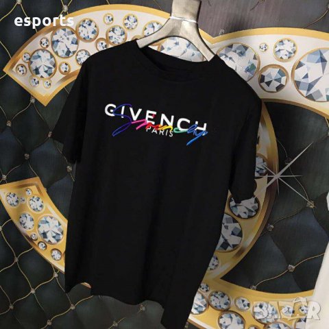 Мъжка тениска Givenchy Paris Embroidery Black XL, снимка 6 - Тениски - 26517550