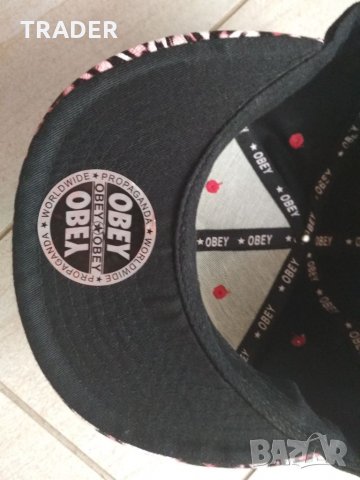 Унисекс бейзболна шапка Snapback с права козирка на OBEY в черно, снимка 9 - Шапки - 33001788