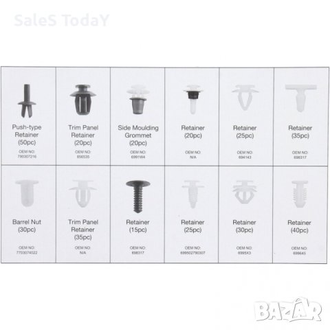 Щипки за кори лайсни панели табло, Peugeot Пежо, 345бр, снимка 2 - Аксесоари и консумативи - 43756110