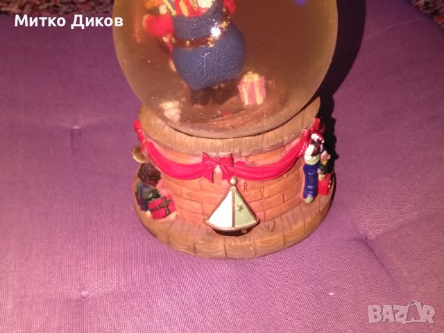 Коледна кристална снежна топка голяма Дядо Коледа Снежен глобус Коледен подарък Фи-100мм Н-148мм, снимка 4 - Коледни подаръци - 43316257