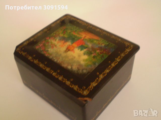Старинна Руска ръчно рисувана кутия Л. Морозов-Катюша, снимка 5 - Колекции - 35404828
