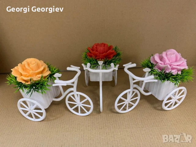 цветя изработени с глицеринов ароматен сапун , снимка 2 - Декорация за дома - 50502510