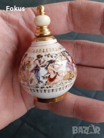 Старо уникално шишенце за парфюм - порцелан, снимка 7 - Антикварни и старинни предмети - 53282679
