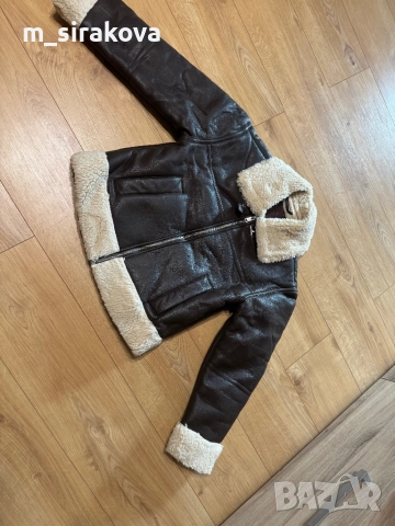 Зимно кожено яке, снимка 3 - Якета - 52108656