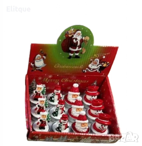 12 Коледни ароматни чаени свещи в кутия