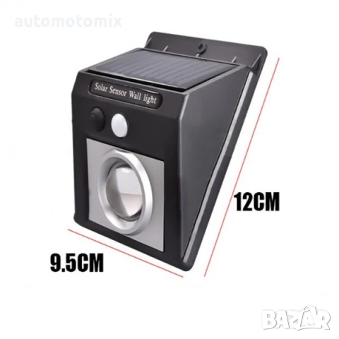 Лед лампа със соларен панел и датчик за движение 1бр. - 3032, снимка 6 - Соларни лампи - 51383552