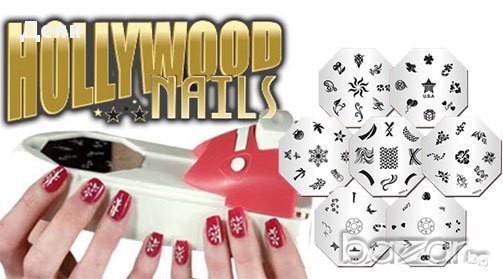 Комплект за маникюр декорация Hollywood Nails, снимка 1 - Други - 26788203