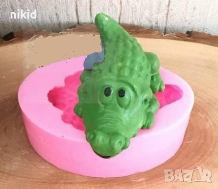 3d едър крокодил Алигатор силиконов молд форма калъп фондан шоколад гипс декор