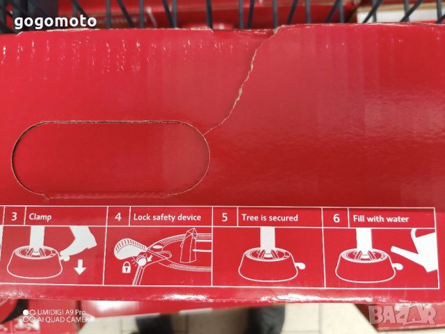 Стойка за естествена коледна елха, Ø37 см, за естествени елхи с височина до 2,5 метра, снимка 7 - Други - 31344596