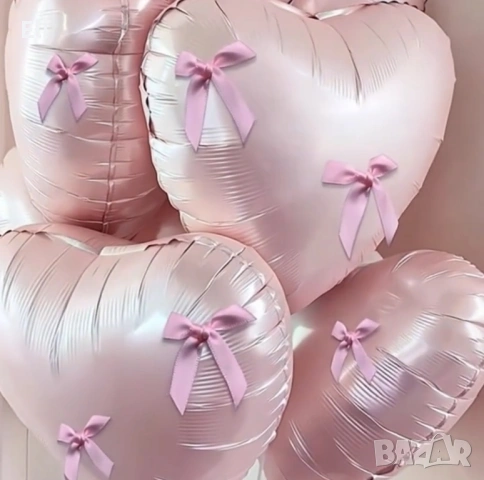 Сет от 10 балона (розово и бяло+панделки), снимка 2 - Декорация за дома - 53607080