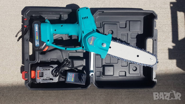 нова Акумулаторна резачка за клони с 20см шина  108V с две батерии, снимка 3 - Други инструменти - 36388647