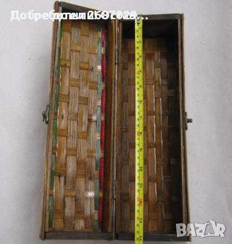 Стара голяма метална кутия, кутия за бутилка, кутия с плъзгащ капак, дървена ГДР, снимка 10 - Декорация за дома - 33070161