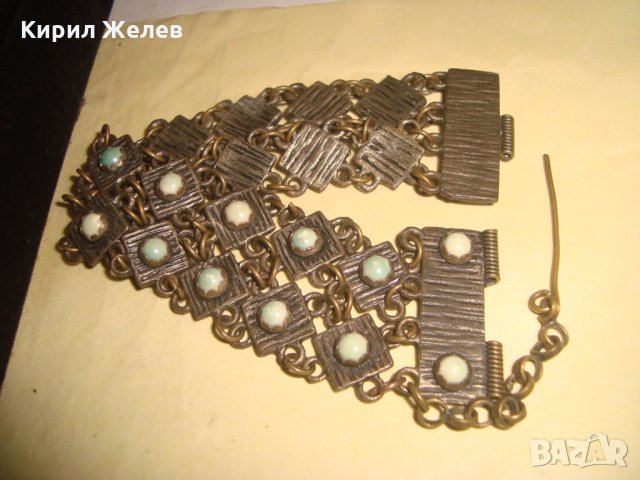 19 ВЕК СКЪПОЦЕННА ВЪЗРОЖДЕНСКА ПОСРЕБРЕН БРОНЗ МАЙСТОРСКА ЕТНО ОГЪРЛИЦА с ЩИФТ НАКИТ за НОСИЯ 11842, снимка 15 - Антикварни и старинни предмети - 33216558