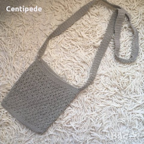 Бежова плетена чантичка, снимка 1