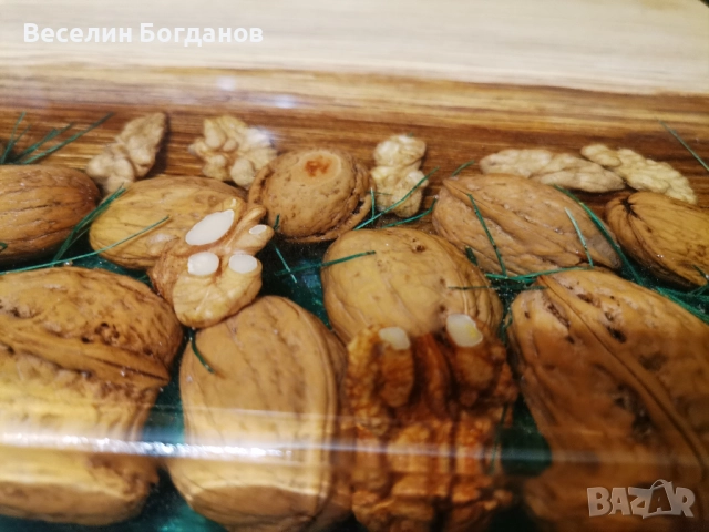 Дъска  от епоксидна смола и орех, снимка 5 - Други - 52809074