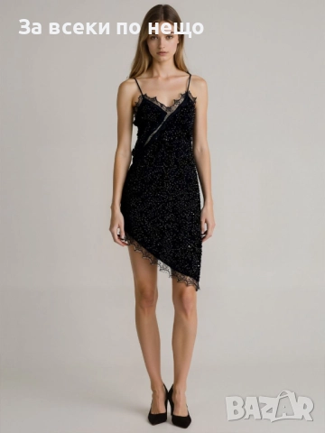 Дамска Секси Рокля С Тънки Презрамки И Дантела - Налични Различни Цветове Код S202, снимка 2 - Рокли - 52419210