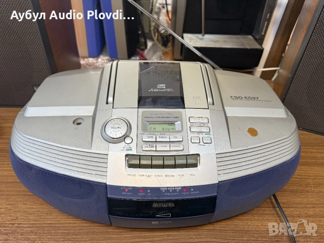 AIWA CSD-ED37 Преносим касетофон, рекордер, CD радио, голям бумбокс, снимка 4 - Радиокасетофони, транзистори - 52174753