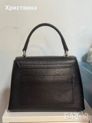 Чанта от естествена кожа на Зарена, черен цвят, снимка 2 - Чанти - 53383622