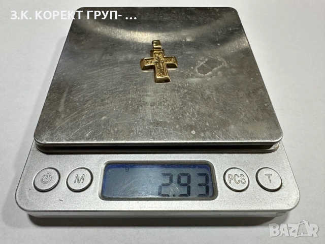 Златен кръст 14к, 2,93гр, снимка 2 - Колиета, медальони, синджири - 53394397