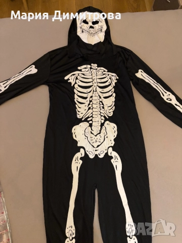 Костюм на скелет за Хелоуин, снимка 2 - Костюми - 51947237