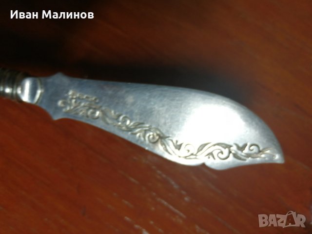 Два посребрени ножа за риба , снимка 2 - Антикварни и старинни предмети - 26288803