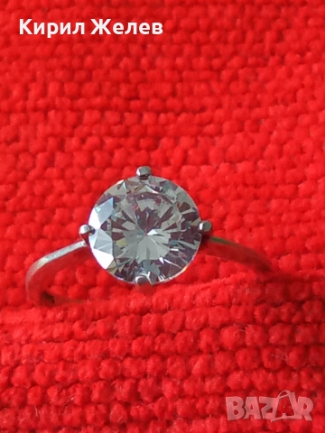 ИЗЯЩЕН Тип ГОДЕЖЕН СРЕБЪРЕН ПРЪСТЕН СРЕБРО S925 с РАЗКОШЕН БЛЕСТЯЩ ЮВЕЛИРНО ФАСЕТИРАН ФИАНИТ 50188, снимка 8 - Пръстени - 50542247