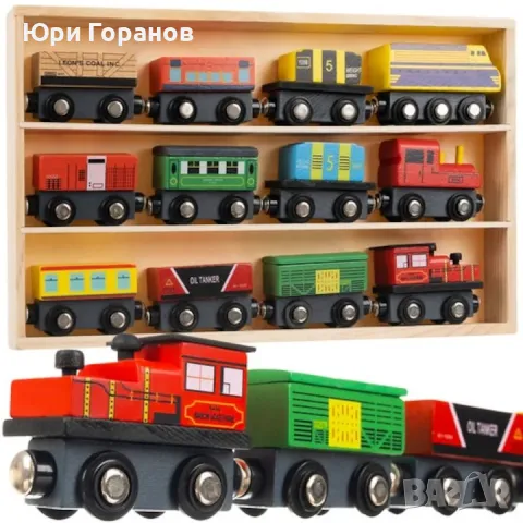 Дървен магнитен влак Kruzzel - само един наличен, снимка 2 - Образователни игри - 49441255