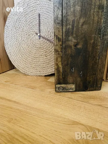 Арт стенен часовник Casa Decorator – дърво & въже, ръчна изработка, снимка 16 - Стенни часовници - 39958519