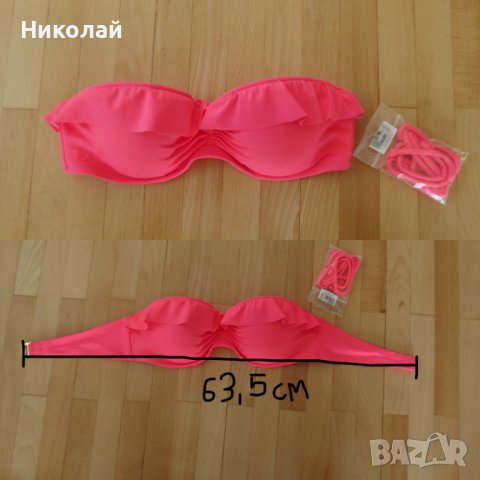 VICTORIA SECRET CANDY STRIPE RUFFLE Bikini бански, снимка 7 - Бански костюми - 36804070