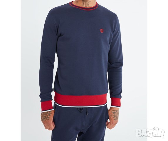 Мъжка блуза от памук в тъмносиньо и червено Jimmy Sanders - 3XL