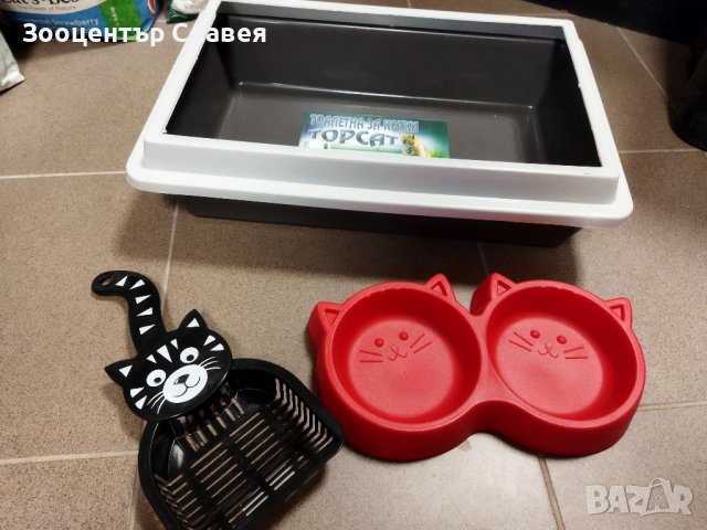 Комплект: купичка, котешка тоалетна ( тоалетна за малко котенце,котка), снимка 3 - За котки - 36961285