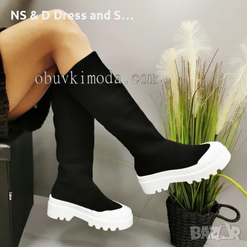 Дамски високи ботуши тип чорап , снимка 3 - Дамски ботуши - 43330349