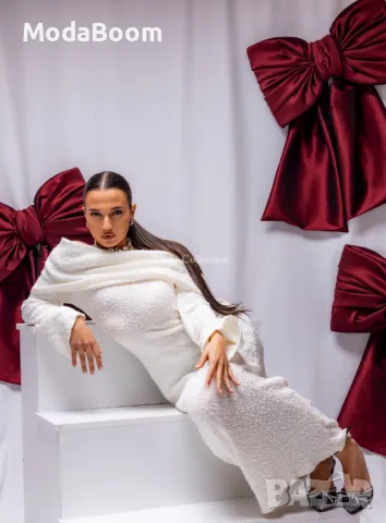 Дълга бяла черна дамска рокля , снимка 3 - Рокли - 48267650