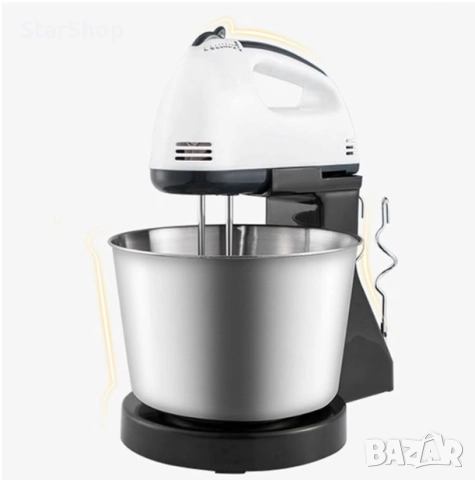 Електрически кухненски миксер, неръждаема стомана, ергономичен дизайн, регулируема функция, 6-12 яйц, снимка 2 - Миксери - 52021201
