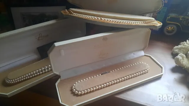 Lotus оригинални винтидж естествени перли, снимка 4 - Колиета, медальони, синджири - 48637453