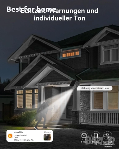  Imou 2K 15000 mAh WLAN IP камера, външна с AI разпознаване на хора  , снимка 6 - Други - 52363657