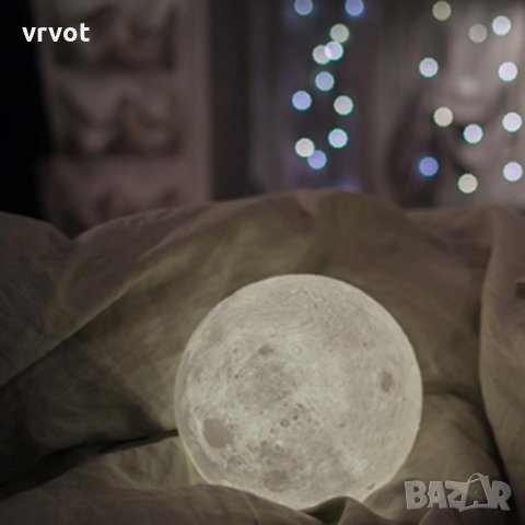 3D Лампа Impostore Луна, LED, Портативнa, 10 см..15-40 лева, 20 см 55 лева, снимка 9 - Настолни лампи - 27627253