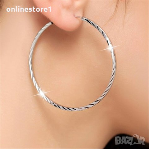 Обеци Халки Клеопатра BH344, снимка 5 - Обеци - 32814678