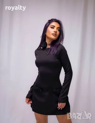 Черна дамска рокля , снимка 3 - Рокли - 50374992