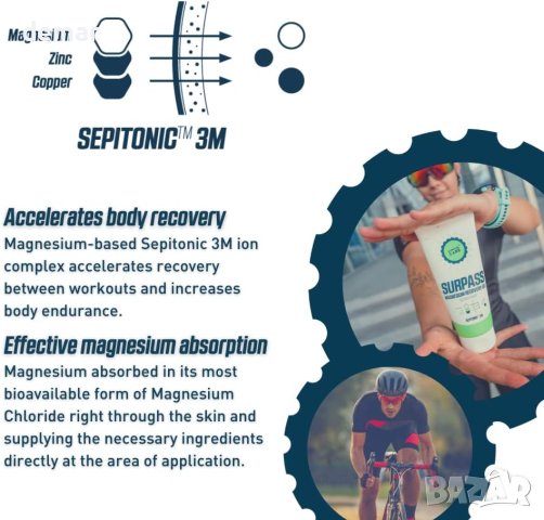 SURPASS Pro Chamois крем против протриване и магнезиев възстановяващ гел (200+170 мл), снимка 7 - Аксесоари за велосипеди - 43203928