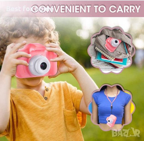 Детска дигитална фото камера + 32 GВ SD карта Модел 1, снимка 3 - Фотоапарати - 37200422