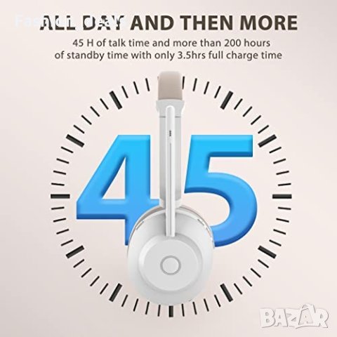 Нови Безжични слушалки Bluetooth с микрофон CVC шумопотискане за работа, снимка 5 - Bluetooth слушалки - 40609760