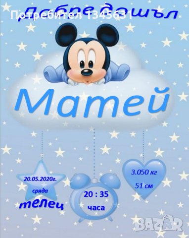 Бебешка визитка, снимка 7 - Други - 33003296