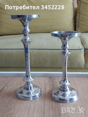 свещници за ценители два броя височина 26см и 21см 