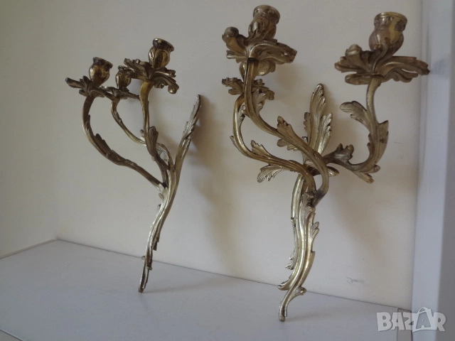 Комлект големи изящни свещници от Виена, снимка 17 - Антикварни и старинни предмети - 53527216