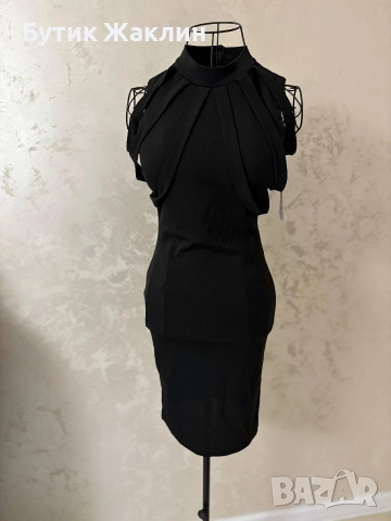 Елегантна черна рокля , снимка 3 - Рокли - 52672368