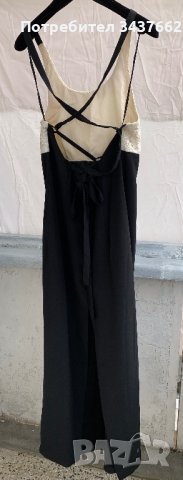 Рокля елегантна дълга горната час с бяла дантела от зад отворена с презрамки , снимка 3 - Рокли - 43445916