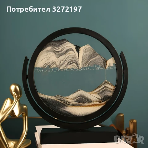Стъклен пясъчен арт-Свободно стояща динамична 3D картина с движещ се пясък,декорация за дома и офиса, снимка 6 - Декорация за дома - 50504917